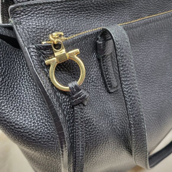 Salvatore Ferragamo Black Leather Satchel - Picture 10 of 15